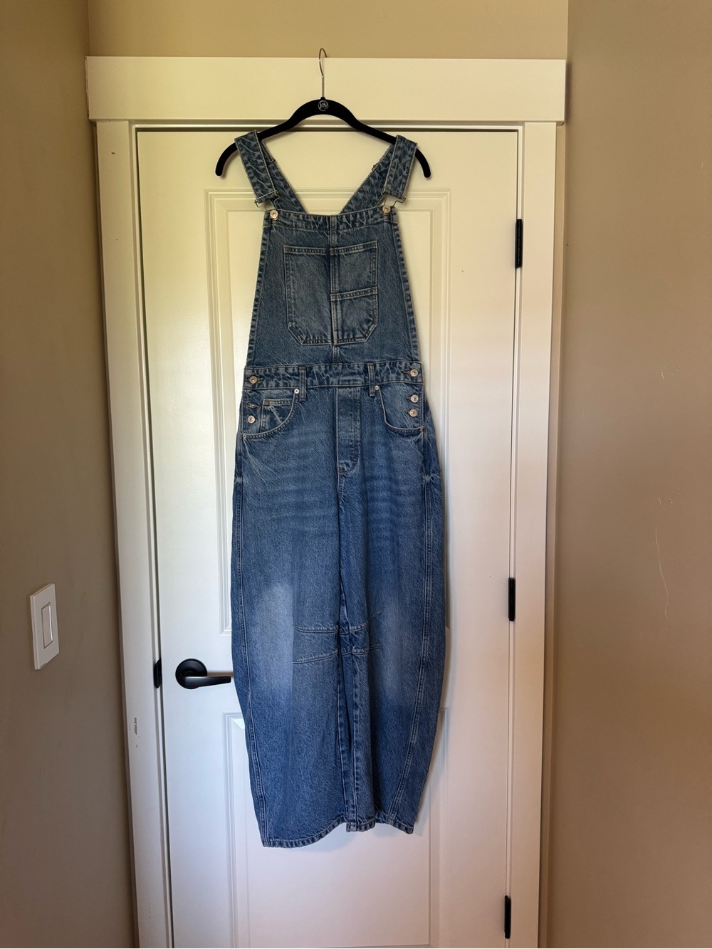 We The Free Light Blue Denim Bib Overalls - Women's - Picture 2 of 6